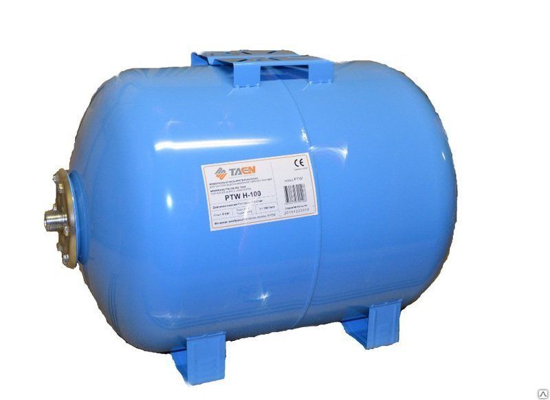 Гидроаккумулятор для систем водоснабжения PTW H-80 (горизонтальный) TAEN, подключение 1 дюйм