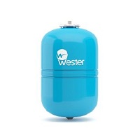 Мембранный бак для водоснабжения вертикальный Wester  WAV8л, подключение 3/4 дюйма