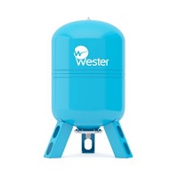 Мембранный бак для водоснабжения вертикальный Wester WAV100л, подключение 1 дюйм