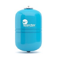 Мембранный бак для водоснабжения вертикальный Wester WAV18л, подключение 3/4 дюйма