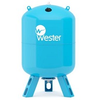 Мембранный бак для водоснабжения вертикальный Wester WAV200 (top), подключение 1 1/4 дюйма
