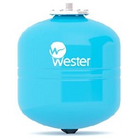Мембранный бак для водоснабжения вертикальный Wester WAV35л, подключение 3/4 дюйма