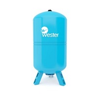 Мембранный бак для водоснабжения вертикальный Wester WAV50л, подключение 3/4 дюйма